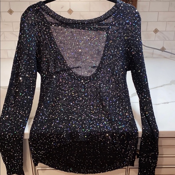 MATERIAL GIRL NWT SPARKLE HI-LO TOP W OPEN BACK💋 - Picture 5 of 6